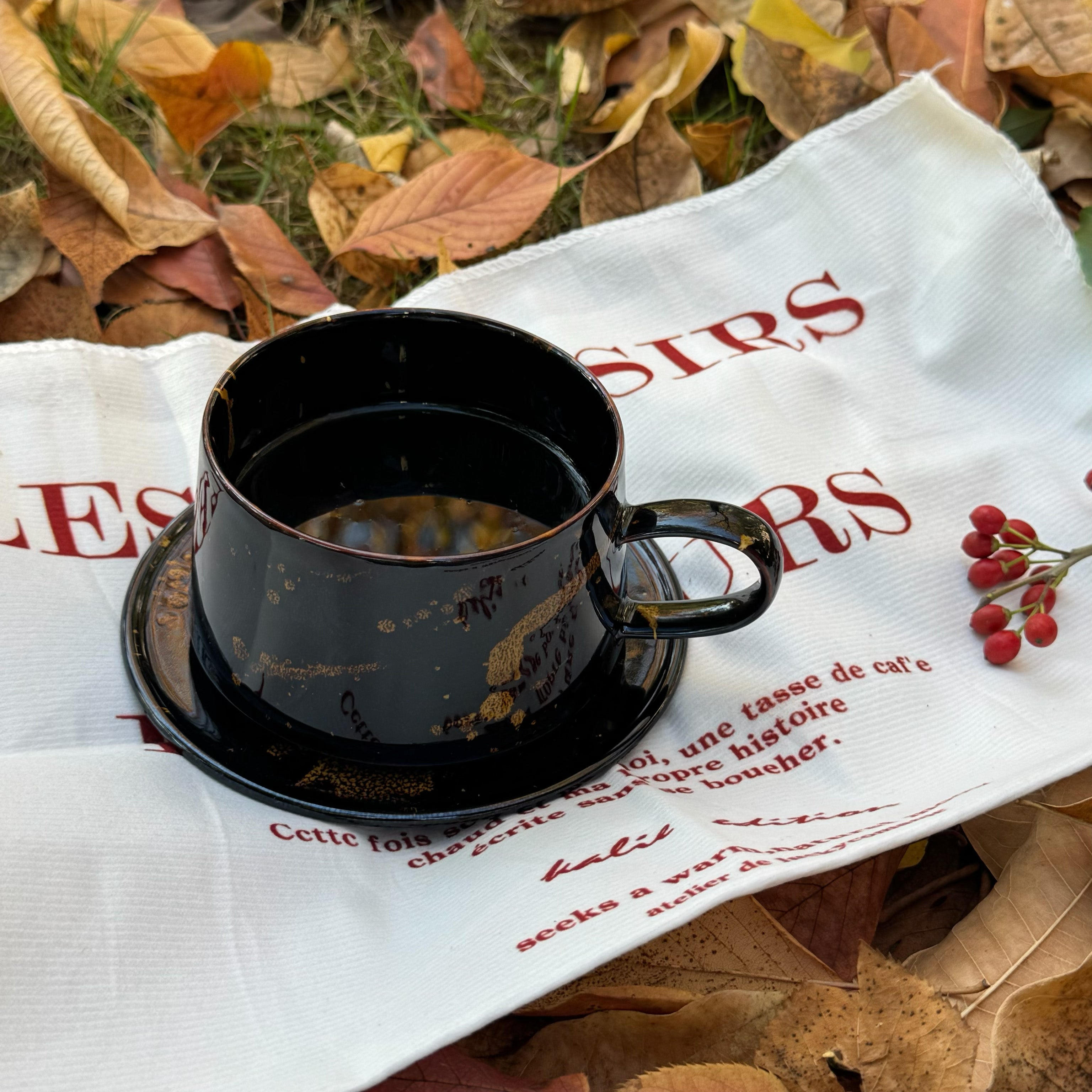 koi-scale glaze coffee cup