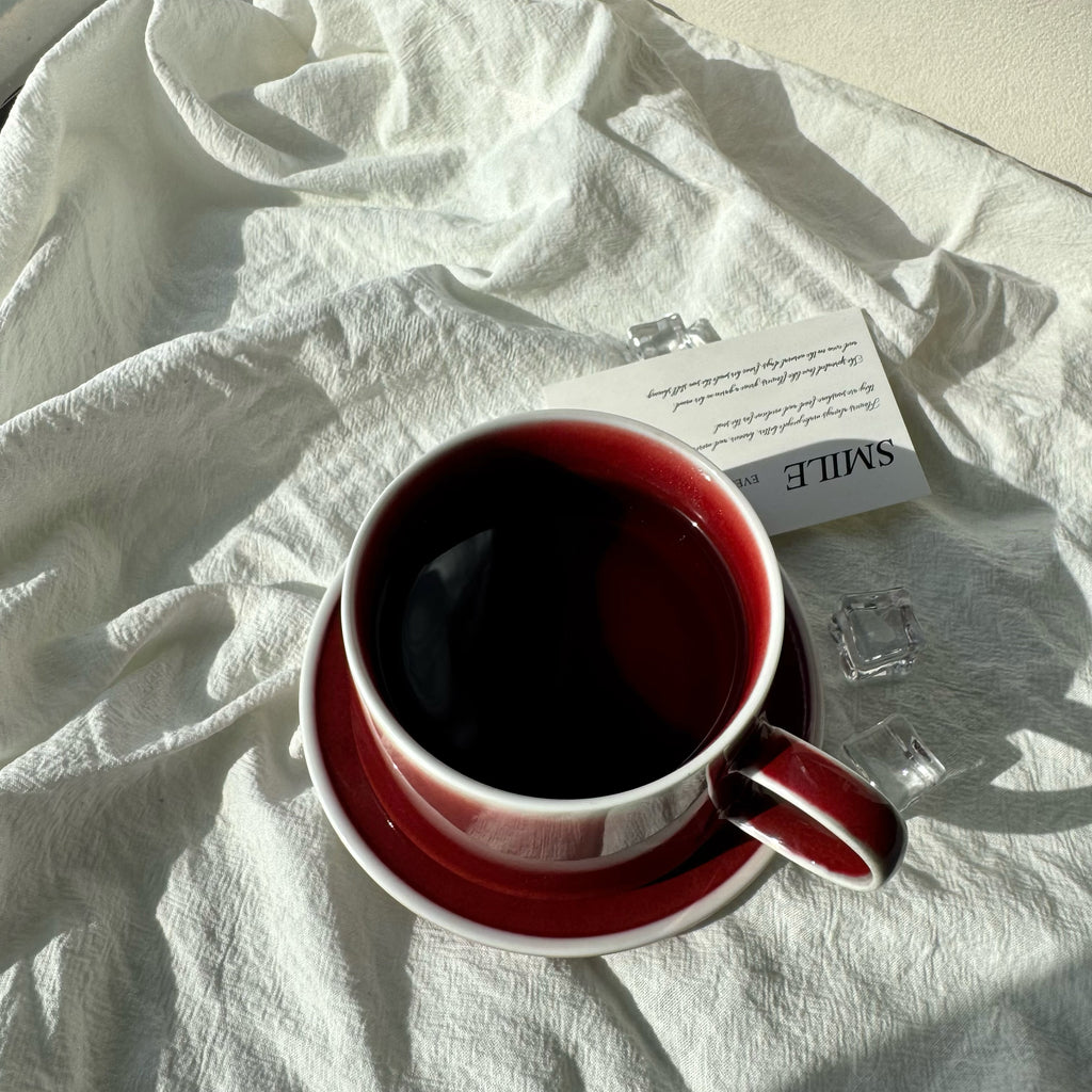 Lang red glaze coffee cup