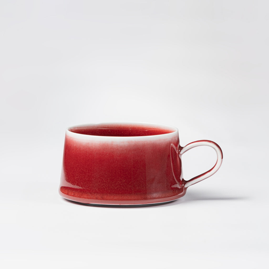 Lang red glaze coffee cup